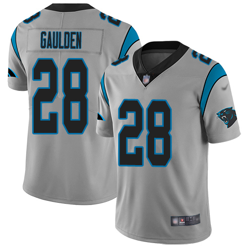 Carolina Panthers Limited Silver Youth Rashaan Gaulden Jersey NFL Football #28 Inverted Legend